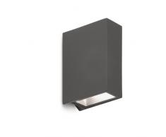 Faro Barcelona Crata 70568 - Aplique (bombilla incluida) LED, 6W, aluminio inyectado y difusor de cristal templado, color gris