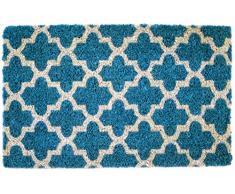 Entryways â Felpudo Annabelle Tejida a Mano Felpudo Fibra de Coco, Turquesa