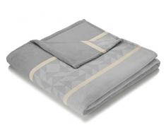 biederlack Metropolitan Relief Manta, Algodón, Gris, para Cama de Matrimonio 200 x 150 cm