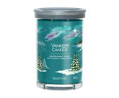 Yankee Candle Vela perfumada de firma | Vela de vaso grande con estrellas de noche de invierno con mechas dobles | Vela larga de mezcla de cera de soja | Regalo perfecto para mujeres