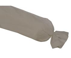 Nuit De France 331275 Funda Almohada Luxe Acabado Volante y Recubrimiento satén de algodón Gris, 100% algodón, Gris, 180