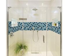 Pack de 6Â Pegatinas Adhesivos Frises carrelages | adhesivo adhesivo adhesivos de pared cuadrados de cementoÂ -Â Mosaico Azulejos de pared de baÃ±o y cocina | Frises cuadros de cemento adhesiva paredÂ -Â 5Â x 30Â cmÂ -Â 6Â piezas