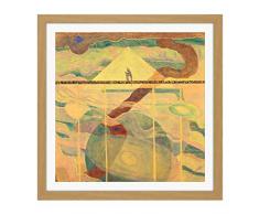 Fine Art Prints Ciurlionis Sonata Stars Andante - Cuadro de Pared con Marco de Madera, Cuadrado, 40,6 x 40,6 cm