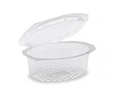 GUILLIN M125Â cartÃ³n Caja de Tapa Bisagra rentrant, plÃ¡stico, Transparente, 10,2Â x 8,5Â x 3Â cm