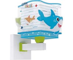 Dalber Aplique de pared infantil Little Shark Tiburones Animales, lámparas infantiles