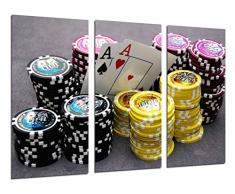 Poster FotogrÃ¡fico Juego Mesa, Casino, Cartas y Fichas Poker, As, Fortuna TamaÃ±o total: 97 x 62 cm XXL