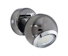 EGLO 31005 foco Foco de superficie Negro GU10 LED 3 W A+ - Punto de luz (Foco de superficie, GU10, 1 bombilla(s), LED, 3 W, 3000 K)