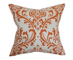 La Almohada Collection Olavarria Damasco - Funda para cojín, Color Naranja