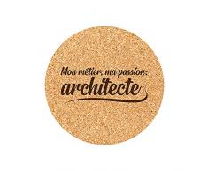 Juego de 6 Posavasos de Corcho Grabados Arte pasiÃ³n Arquitecto