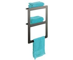 Wenko 23899100 Duo Montella - Toallero de Barra con Tornillos (27 x 44 x 12 cm, Aluminio), Color Gris