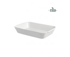 La Caja de Regalo de PorcelanaAnghiari Rectangular para el Horno, Blanco, 39Â x 25Â cm