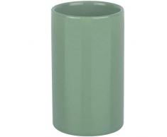 Spirella colección Tube, Portacepillos de Dientes Ã7 x 11,5 cm, Gres, Verde
