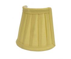 Better & Best Pantalla de lámpara de algodón, con Pinza de sujeción para Bombillas Tipo Vela, con Forma de Media Luna, Tabla Estrecha, de 12 x 6,50 x 10 cm, Color Amarillo