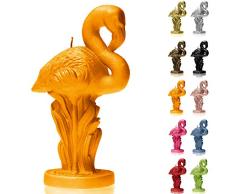Candellana Hecho a Mano Flamingo Classic Vela de Regalo - Divertida - Vela Decorativa - Decoración del Hogar - Regalos para Amigos - Mecha de Algodón - Tiempo de Quemado 24h - Vela Orange
