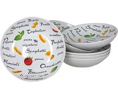 COSY TRENDY 488518 - Juego de 6 Platos Decorativos (20 x 4,5 cm)