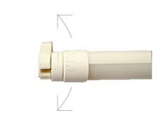 F-Bright Led Tubo Fluorescente led orientable 10w=18w 6500 k, 10 W, Blanco FrÃ­o