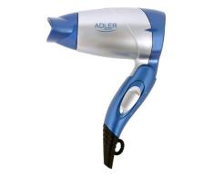 Adler AD 223 bl Secador de Pelo Profesional, Plegable, Silencioso, 1300W, Dos Velocidades