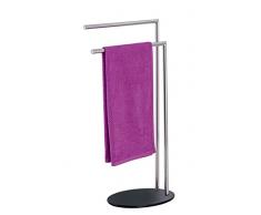 WENKO Toallero de pie Atlanta acero inox - perchero, Acero inoxidable, 46.5 x 81 x 23.5 cm, Brillante