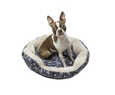 Wags N Whiskers Otto - Cama Redonda para Mascotas, Color Azul