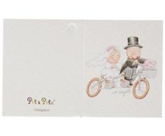 Mopec Tarjeta librito de Pit&Pita en tÃ¡ndem, Pack de 100 Unidades, Cartulina, Multicolor, 0.02x6.50x4.00 cm