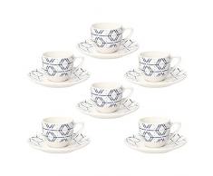 Tognana Juego de 6 tazas de cafÃ© con plato