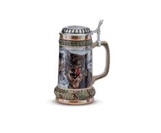 Artina Jarra de cerveza, 0,5 litros, diseño de lobo