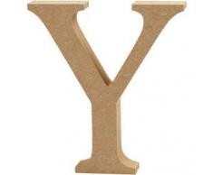 Creativ Company Escultura Decorativa con Forma de Letra A, en Tablero de Densidad Media, marrón, Madera, marrón, 12 x 2 x 13 cm