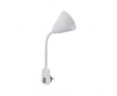 Paulmann 95428 Junus - Lámpara de techo con brazo flexible (máx. Bombilla de 20 W, color blanco, metal, luz de plástico E14