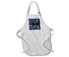 3dRose USA, Arkansas, Little Rock, City Skyline at Dawn â Longitud Total Delantal, 22 por 76,2 cm, Color Blanco, con Bolsillos (Apr 192080 _ 1)
