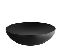 Alessi DUL02/32BT Copa De Doble Pared de DiseÃ±o en Acero Colorado con Resina Epossidica, Negro con DecoraciÃ³n en Relieve