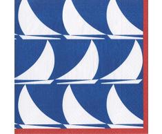 Caspari Sail Away servilletas de cÃ³ctel, Azul Marino, Pack de 20