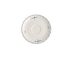 Villeroy & Boch Vieux Luxembourg Plato para Taza de cafÃ©, 14 cm, Porcelana Premium, Blanco/Azul