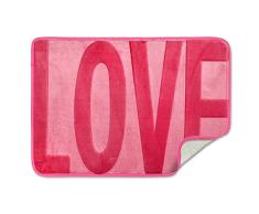 Emma Barclay Alfombrilla de baño Antideslizante Love Pink, Poliéster, Rosa, 45x65cm