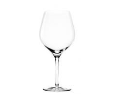 Copas para vino tinto Exquisit tipo Borgoña de Stölzle Lausitz, de 650 ml, juego de 6, aptas para lavavajillas: Copas de alta calidad para vino tinto, fabricadas en cristal resistente a roturas, elegantes y finas.