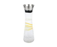 axentia Jarra de Agua, Transparente, Plateado, Negro, Aprox. 1,2 l