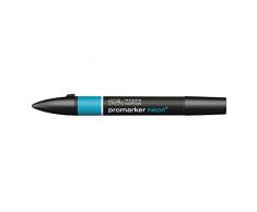 Winsor & Newton 0205407 ProMarker Neon - Rotulador profesional (2 puntas, fino y ancho, para dibujos, diseÃ±o y diseÃ±os), color azul claro y neÃ³n