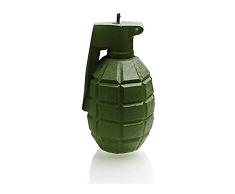 Candellana Hecho a Mano Grenade Vela de Regalo - Divertida - Vela Decorativa - Decoración del Hogar - Regalos para Amigos - Mecha de Algodón - Tiempo de Quemado 25h - Vela Dark Green