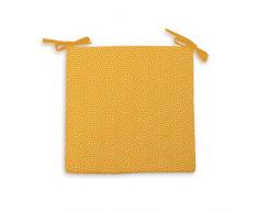 Soleil docre Paon - CojÃn para Silla (poliéster, 40 x 40 x 5 cm), Color Amarillo
