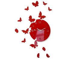 FLEXISTYLE Reloj de Pared, Rojo, 30 cm