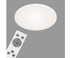 Briloner Leuchten - Panel LED, lámpara de techo regulable, incluye mando a distancia, control de temperatura de color, luz nocturna, 24 vatios, 2200 lúmenes, blanco, Ã40 cm, 7168-016