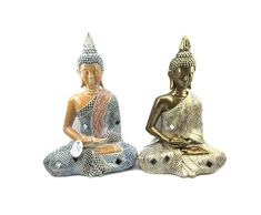Figura Decorativa DKD Home Decor Buda Resina (22.5 x 14.5 x 32.5 cm) (2 pcs)