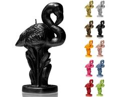 Candellana Hecho a Mano Flamingo Classic Vela de Regalo - Divertida - Vela Decorativa - Decoración del Hogar - Regalos para Amigos - Mecha de Algodón - Tiempo de Quemado 24h - Vela Black Metallic