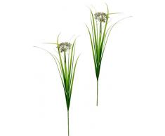 Flair Flower Schafgarbe mit, Kunst KÃ¼nstliches-Gras, Flores Artificiales, Ramas, Verde/Blanco, 88x12x12 cm