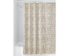InterDesign Twigz SC Cortinas para ducha | Cortinas de baño de diseño de 183,0 cm x 183,0 cm | Cortina de ducha con diseño natural de ramas | Poliéster beige