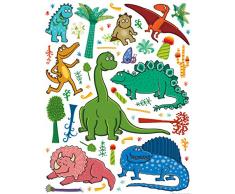 AG Design Pared Pegatinas Dinosaurios k1048, PolÃmero pelÃcula, 65Â x 0,02Â x 85Â cm, Multicolor