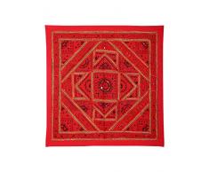 Apliques de pared Decoración del hogar Espejo Patchwork Red Wall Hanging Tapestry