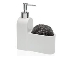 Dispensador de JabÃ³n 2 en 1 para Fregadero Blanco CerÃ¡mica
