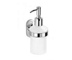 Wenko Power-Loc Dosificador Gel, Cinc Moldeado Bajo PresiÃ³n, Plateado, 10x7x17 cm