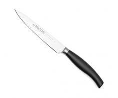 Arcos Cuchillo para Verduras Forjado 5 Pulgadas en Acero Inoxidable con Hoja 130 mm, Cuchillo Profesional para Pelar Frutas y Verduras, Mango Ergonómico Polioximetileno POM, Serie Clara, Color Negro