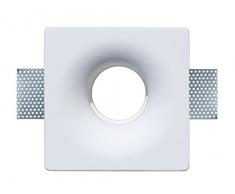 onlineplaster 806 CLED foco de techo empotrable redondo yeso 6 W blanco natural 12 x 12 cm